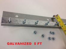 Load image into Gallery viewer, Face Mount Strip Door Hardware - 14 Gauge Steel 5&#39; Section - Includes Lock Plates and Nuts