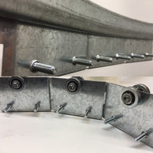 Load image into Gallery viewer, Strip Door Track Trolley 12&quot; Hinged System - Ball Bearing Roller Trolley with Plate Attachment - Allows Strip Doors to Slide