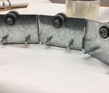 Load image into Gallery viewer, Strip Door Track Trolley 12&quot; Hinged System - Ball Bearing Roller Trolley with Plate Attachment - Allows Strip Doors to Slide