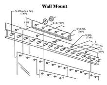 Load image into Gallery viewer, Face Mount Strip Door Hardware - 14 Gauge Heavy Duty Steel 3&#39; Section - Includes Lock Plates and Nuts