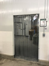 Load image into Gallery viewer, 36&quot; W X 87&quot; H PVC Freezer Grade Strip Curtain Door Kit - Clear Low Temp 8&quot; x .08&quot; (2mm) strips with a common 2&quot; overlap ( 50% ) - Includes Hardware