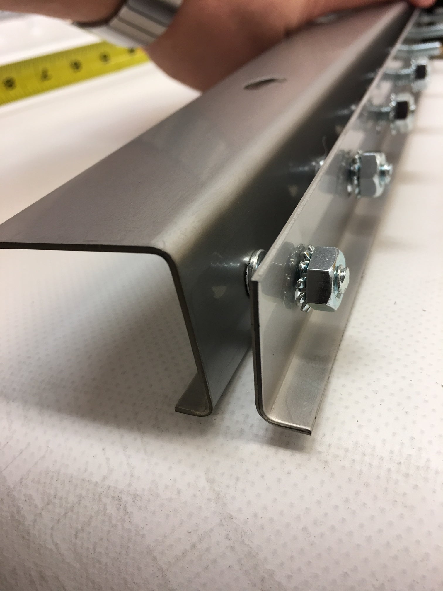 Header Mount Strip Door Hardware - 14 Gauge Steel 5' Section - Include ...